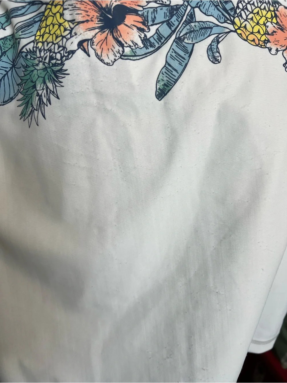 Boys OshKosh B'gosh White Short-Sleeve Tee with Tropical Floral Band Size 8